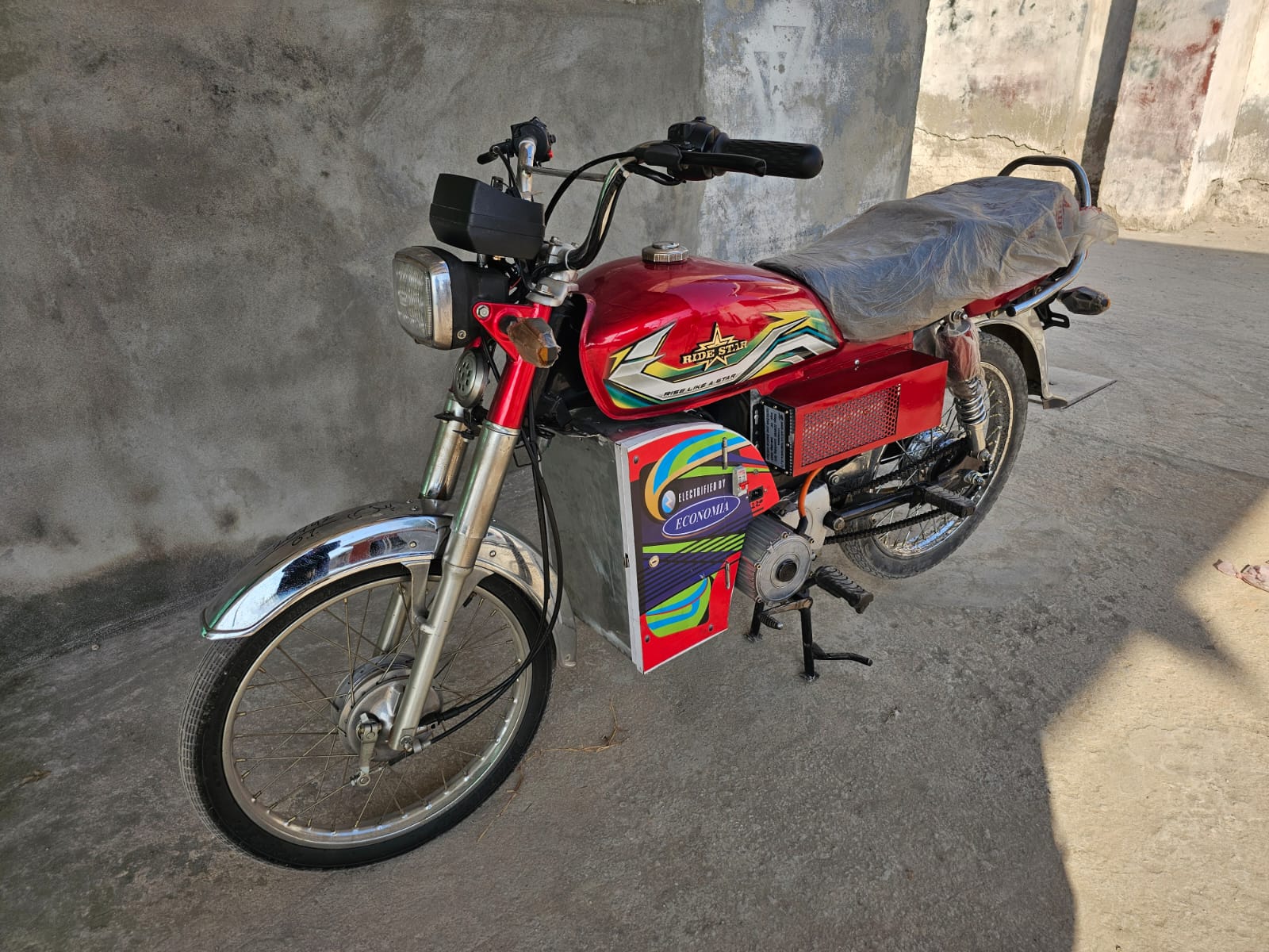 Completed EV retrofit — full vehicle view