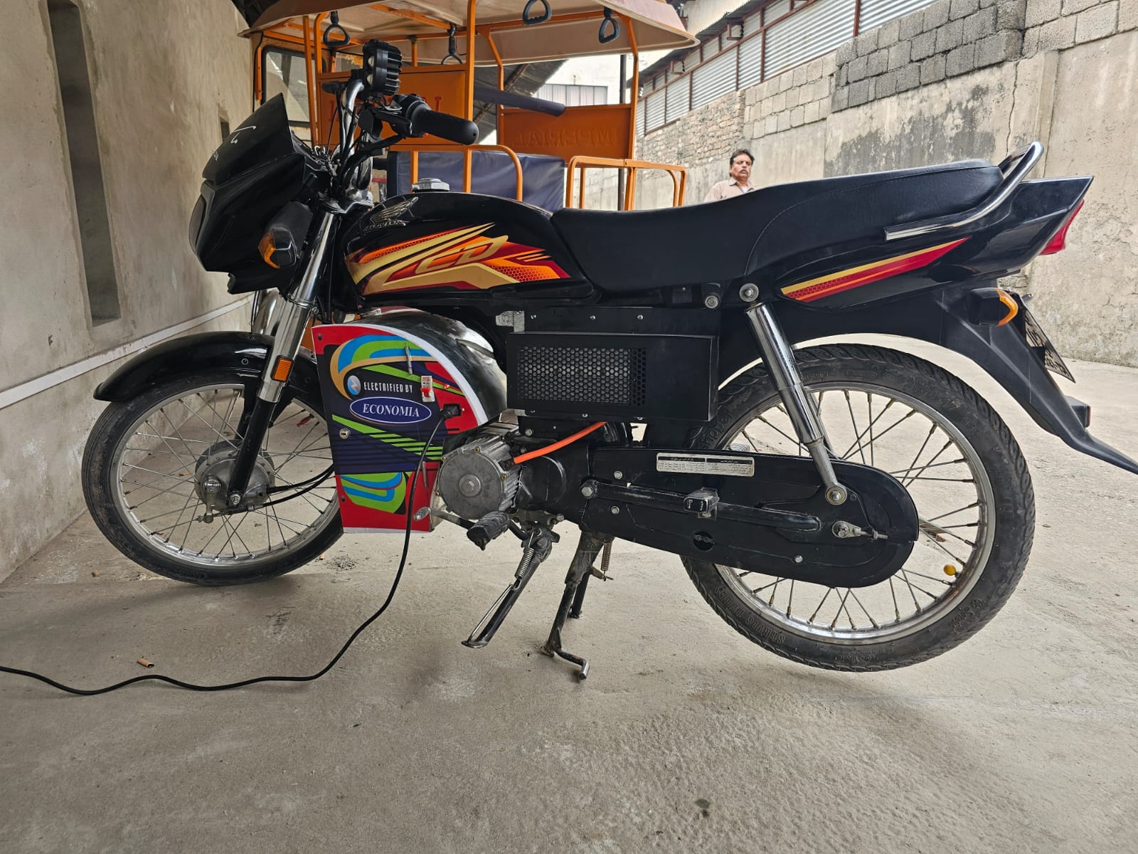 Retrofit workshop — in-progress conversion